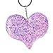 Produktbild Gracorgzjs Glänzende Pailletten Liebe Herz Anhänger Schlüsselanhänger, Schlüsselanhänger, Tasche, Hängeornament, violett