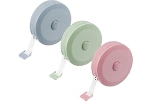 Fuyamp Tape Measure 3pcs 200cm / 79inch Sewing Measuring Tape Retractable Tailor Tape Measure for Measure Length, Chest, Waist
