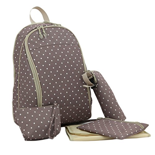Damero 5pcs/set Diaper Nappy Changing Backpack (Khaki)