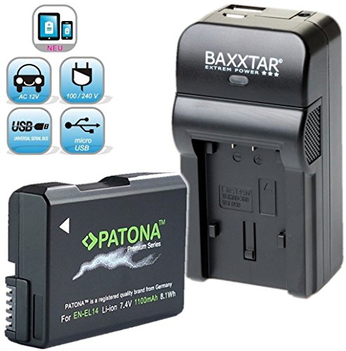 Baxxtar RAZER 600 II Ladegerät 5 in 1 mit Patona PREMIUM Akku für Nikon EN-EL14a EN-EL14 (echte 1100mAh) -- NEUHEIT mit Micro-USB Eingang und USB-Ausgang, zum gleichzeitigen Laden eines Drittgerätes ( iPhone, Smartphone ..usw.) reviews Baxxtar RAZER 600 II Ladegerät 5 in 1 mit Patona PREMIUM Akku für Nikon EN-EL14a EN-EL14 (echte 1100mAh) -- NEUHEIT mit Micro-USB Eingang und USB-Ausgang, zum gleichzeitigen Laden eines Drittgerätes ( iPhone, Smartphone ..usw.)