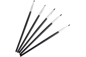 Froiny 5PCS Dental Shaping Silicone Tooth Tool 5PCS Dental Resin Brush Pens for Adhesive Composite Cement Porcelain Teeth Tools, Blue