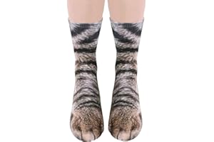 QIUYAN Unisex Adult 3D Print Animal Foot Hoof Socks