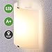 Produktbild Lampenwelt LED Wandleuchte"Helmi" (Modern) in Weiß aus Glas u.a. für Wohnzimmer & Esszimmer (1 flammig, A+, inkl. Leuchtmittel) | LED-Wandlampe, Wandlampe, Wohnzimmerlampe