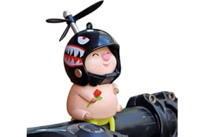 JAWSEU Giocattoli di Maiale, Ornamenti di auto di Maiale, decorazioni del cruscotto dellauto, Maiale fresca con elica/casco, Decorazioni per Auto per Adulti, Bambini