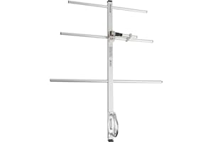 Ailunce AY01 UHF Antenne Yagi 7dBi 70CM Antenne de Base en Alliage d'Aluminium Compatible avec Ailunce HD1 Retevis RT3S RT5R Baofeng Motorola Yaesu Kenwood Transmetteur/Récepteur 400-470 MHz (1 Pcs)