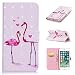 Produktbild CE-Link iPhone 7 Plus / iPhone 8 Plus Hülle 3D Handyhülle Lederhülle Ledertasche Schutzhülle Premium PU Leder Flip Wallet Case Innere Weiche Silikon Handy Tasche Schale Etui mit Kartenfach Magnet Standfunktion Kreatives Motiv Muster Protective Cover Schutz für iPhone 7 Plus / iPhone 8 Plus - Flamingo