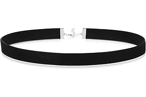 Lusofie Black Choker Necklace Classic Plain Black Choker Velvet Choker Necklace Gothic Jewelry for Women Girls