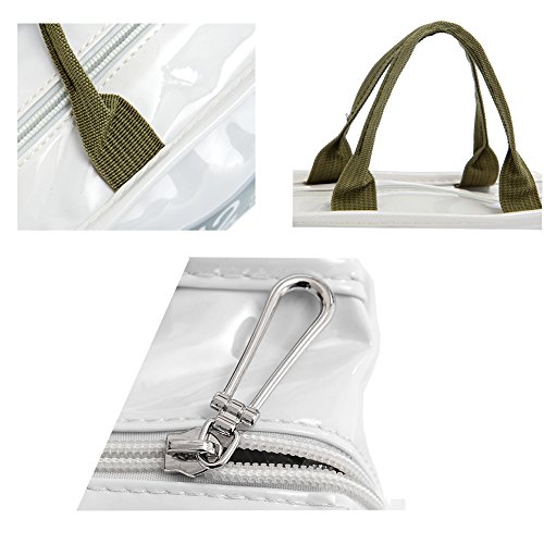 iSuperb Wasserdicht Kühltasche Mtagessen Tsche Isoliert Lunch Taschen Lunch Bag Cooler Bag für Arbeit und Schule 22x13x18.5cm (Weiß) - 4