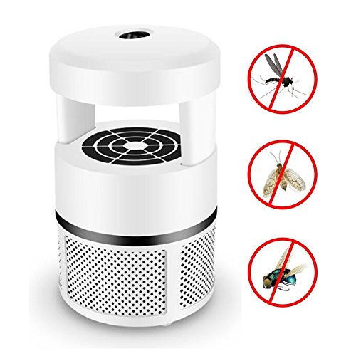 ETRONG Bug Zapper, Electronic Mosquito Killer Insect Killer Trap con luz Ultravioleta y Ventilador, sin Consumo de Energía de Radiación Baja para Interiores, Exteriores, hogar (White)