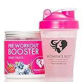 Pre Workout Booster Fitness | Trainingsbooster für Frauen mit L-Arginin, Kreatin, L-Tyrosin, Beta-Alanin und Koffein von WOMEN'S BEST | 300g Pulver vegan CRAZY FRUITS - 