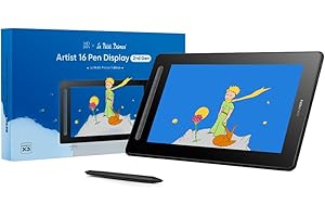 XP-PEN Artist 16 2ème Gén Tablette Graphique 15,4 Pouces, X3 Smart Chip Stylo avec 10 Touches Accès Rapide, Drawing Display pour Peindre - Édition Co XPPen Le Petit Prince x Artist 16 2ème Gén