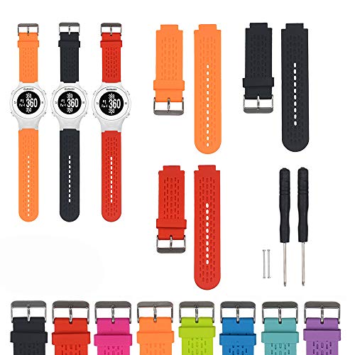 iFeeker Accesorio Estilo del Agujero de Aire Correa de Reloj Ajustable Ajustable de Silicona Suave para Garmin Approach S2 / S4 GPS Golf Watch/Garmin Vivoactive GPS Smart Watch