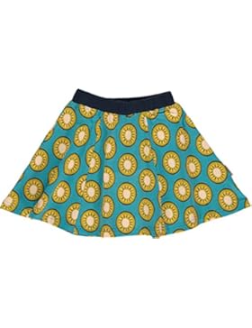 Maxomorra Mädchen Rock A-Linie 'Kiwi' Bio-Baumwolle fair türkis mit Frucht-Printmotiv