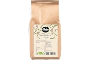 BEST OF HUNGARY Organic Brown Rice Flour 1kg - GMO & Gluten Free Wholegrain Rice Flour from Europe