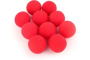 Zyyini Sponge Ball, 10Pcs Durable Red Soft Sponge Magic Balls for Street Classic Comedy Trick Props