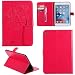 Produktbild Ooboom® iPad Mini4 Hülle Katze Baum Muster Flip PU Leder Schutzhülle Tasche Case Smart Cover Standfunktion für iPad Mini4 - Rot