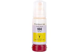 Go Inks 1 Yellow 70ml Ink Bottle to replace Epson 104 Compatible/non-OEM for EcoTank Printers