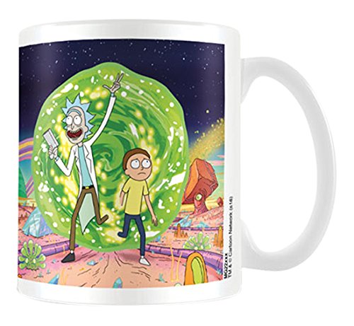 Rick y Morty Portal taza de cerámica, multicolor