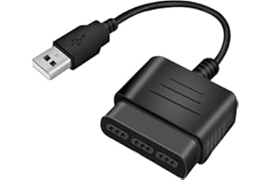 Finera USB 2.0 Games Controller Adapter Converter Cable, Compatible with PS1 PS2 Dual shock 2 Joypad Gamepad to PS3 PC Game