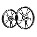 Kingway AT3A 10 Spokes Bike Alloy Wheel Set of 2 19/18 Inch Black CNC-Royal Enfield Classic 500 RS.9998.00
