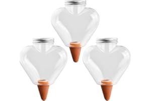 LSRVNM 3 PCS Plant Waterer Self Watering Globes, Plant Spikes Insert, Garden Watering Stakes Automatic Irrigation Device for Automatic Irrigation Planter Insert (500ML, Heart shape)