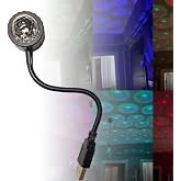 Aksesuarcı RGB Renkli Işıklı 8 Ayrı Moda Sahip USB Sese ve M&uuml;ziğe Duyarlı Ortam Işığı, Gece Lambası, Disko Işığı