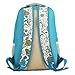 LCY Smart Organizer System Backpack Baby Changing Bag Light Blue Flowers