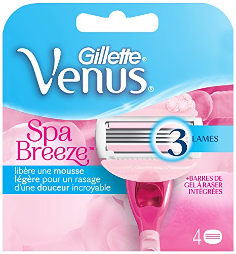 Venus Gillette Spa Breeze Razor Blades, Pack of 4