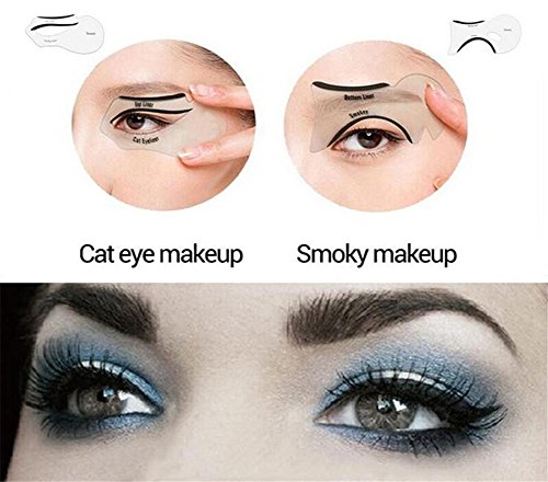 Katze Eyeliner und Smokey Augen Make-up Schablone Werkzeug, CIDBEST® Makeup Beauty Augen Eyeliner Shaper Stencil/Schablone, Fashion Foundation Augen Make-up-Tool für Mädchen Damen - 4