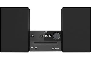 JVC UX-C25DAB - Micro HiFi-System mit CD, USB, Bluetooth, DAB+, UKW-RDS, Line-In und IR-Fernbedienung, Schwarz