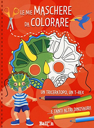 Mes masques de dinosaures à colorier (ITA) livre