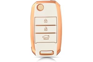 OFFCURVE Car Key Cover Car Key Case Key Fob Cover Car Key Protector 3 buttons Compatible with Kia Sportage Rio Sorento Carens Optima Soul Picanto Forte Cerato Ceed Venga Cadenza K3 K5