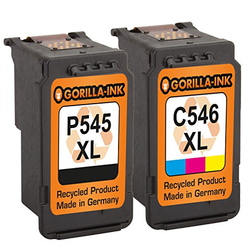 Gorilla-Ink® Farbset 2 Patronen XXL remanufactured für Canon PG-545 XL & CL-546 XL Pixma MG2455 MG2500 Series MG2550 MG2555 MG2940 MG2950 S MG3050 MG3051 MG3052 - 2