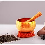 Purpledip Bell Metal Singing Bowl: Tibetan Buddhist Musical Instrument Set For Meditation, 4 inches (11317): 