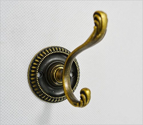 Musuntas 3Pack Vintage antike Eisen Hut Mantel Kleidung Tuchrobe Bad Haken Wand Tür Aufhänger - 4