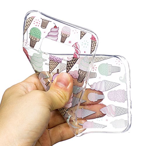 Samsung Galaxy S8 Plus Hülle,MAGQI Transparent Ultra Dünn Gel TPU Bumper Tasche mit Bunter Cartoon Design [Kratzfeste,Scratch-Resistant] [Crystal Clear] Weiche Silikon Gummi Schutzhülle [Frei Stylus Pen] 360 edge protection für Samsung Galaxy S8 Plus – Eis - 5