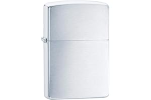 Zippo Armor Brushed Chrome 162, Accendino Antivento Ricaricabile, Realizzato in Metallo con Caratteristico Click, Color Argento, Made in USA, Ottima Idea Regalo, Ottone, Silver, Taglia unica