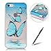 Produktbild Apple iPhone 5/5S/SE Hülle,Apple iPhone 5/5S/SE Silikone Etui,Feeltech Weiche TPU Gel Rückdeckel Schutzhülle [Crystal Clear] Durchsichtige Bunte Malerei sehen durch rückseitige Abdeckung mit [Frei Stylus Pen] Leichte kratzfeste stoßdämpfende Hülle für Apple iPhone 5/5S/SE - Drei Schmetterlinge