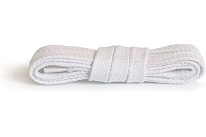 Płaskie Sznurówki Firmy Kaps - Wysokiej Jakości Wytrzymałe Sznurowadła, Wykonane w 100% z Bawełny, Do Obuwia Codziennego, Wyprodukowane w Europie, 1 para, Dostępne w Wielu Kolorach i Długościach