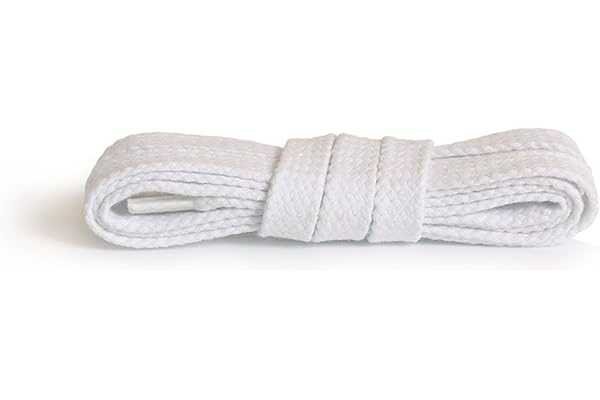 Kaps Lacets plats, lacets durables 100% coton de haute qualité, fabriqués en Europe, 1 paire, plusieurs couleurs et longueurs