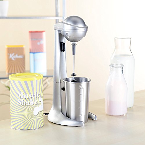 Rosenstein & Söhne Elektrischer Drink-Mixer mit Edelstahl-Becher, 100 Watt - 9