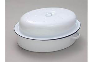 COUNTRY Falcon smalto casseruola ovale bianco