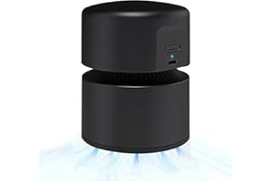 Cuteefun Tischstaubsauger, Mini Tischsauger, USB Wiederaufladbar, Bis zu 120 Minuten Laufzeit, Automatische Abschaltfunktion, 360° Drehbarer Schreibtisch Staubsauger für Schule, Büro, Haus, Schwarz