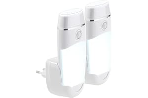 ‎LUNARTEC Lunartec Notlicht: 2er-Set 4in1-Multifunktions-Leuchten & Nachtlicht mit Akku (Notleuchte, Notlampe, Batterieleuchte mit Bewegungsmelder)