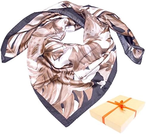 Luxury Italian 100% Silk Scarf - Vintage Flower Garden Foulard in a Gift Box