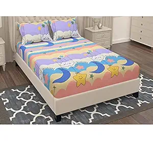 Being Handloom Kids Super Soft Single Bedsheet ( Size 150x234 cm ) with 1 Pillow Cover ( Size 46x68 cm ) BHNKIDZEESINGLEBS11