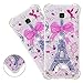 Produktbild COTDINFOR Samsung Galaxy J4 Plus hülle Cute Glitzer Handyhülle Sparkle Bling Flüssigkeit Treibsand Schutzhülle Stoßfest Weich Silikon hülle für Samsung Galaxy J4 Plus 2018 Tower YB.