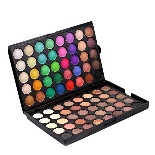 Tefamore Paleta De Sombra De Ojos 80 Colores De Polvos Cosméticos En Maquillaje Conjunto De Mate Disponible(Popfeel) (A)