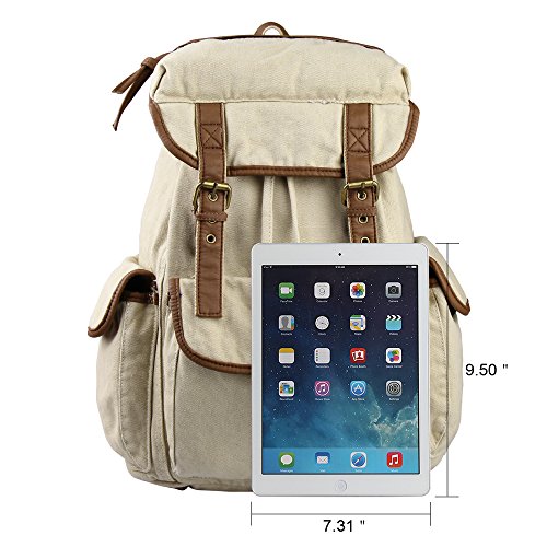 Veevan Vintage Schule Segeltuch Rucksack - 8