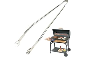 MATAME Pince à saucisse BBQ,2024 New Pince Barbecue Longue,Pinces à Retourner Les Saucisses Pour Barbecue,Pince Cuisine Inox,Pince A Barbecue A Roulette,Pince à Grillade, Pince Alimentaire (1PC, 40cm)